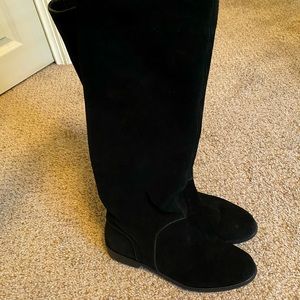 UGG black suede riding boots size 8